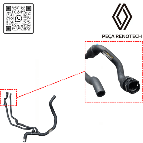 RN 045843-X 8200045843 MANGUEIRA INF. DO RADIADOR MOT 1.0 16V D4D CL IIKAN SAR - 3
